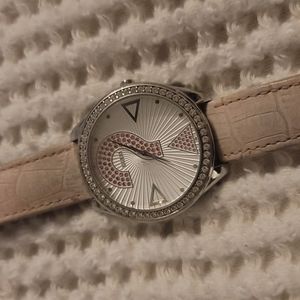 GUESS Watch Pink Leather Strap